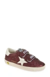 Golden Goose Kids' Old School Glitter Sneaker In Bordeaux/white