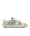 Golden Goose Boys Gold Kids Old School Glitter-embellished Leather Low-top Trainers 9-12 Years