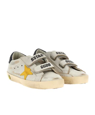Golden Goose Kids Old School Touch-strap Sneakers In Nude