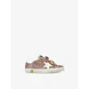 Golden Goose Old School Glitter Leather Sneakers In Bronze
