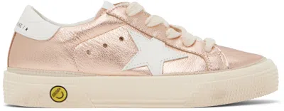 Golden Goose Kids Pink May Trainers In 55637 Rame/white