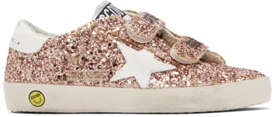 Golden Goose Kids Pink Old School Sneakers In 25762 Peach/white