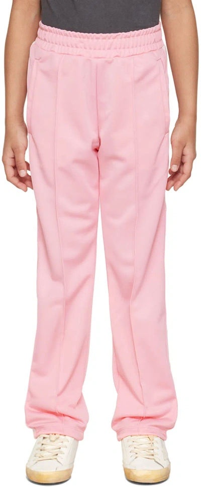 Golden Goose Kids Pink Star Lounge Pants In 80454 Pink/white