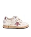 Golden Goose Kids Round Toe Trainers In White