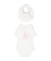 Golden Goose Kids Star Printed Baby Set In White