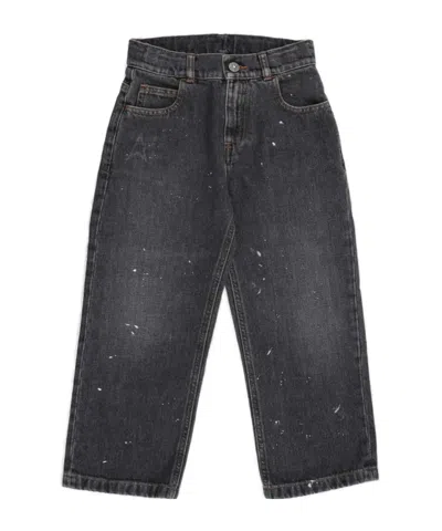 Golden Goose Kids Straight-leg Jeans In Gray