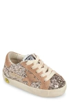 Golden Goose Super Star Glitter Upper Suede Star And Heel In Cinder/ Powder Pink