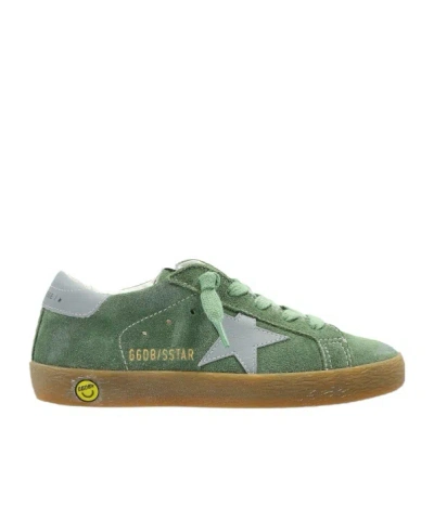 Golden Goose Lace Up Sneakers In Green