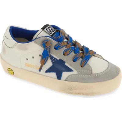 Golden Goose Kids' Super-star Penstar Classic Sneaker In White/blue/ice