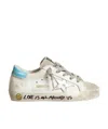 Golden Goose Kids Super-star Written Lace-up Sneakers In Multi