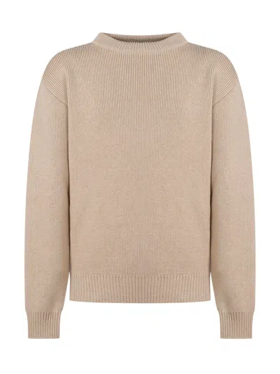 Golden Goose Kids Unisex Kids Knitwear Sweater With Decorative Detail In Neutral