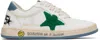 Golden Goose Ball Star Sneakers In 12159 White/green/li