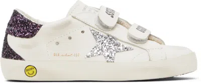 Golden Goose Kids White Old School Classic Sneakers In 10747 White/silver/b