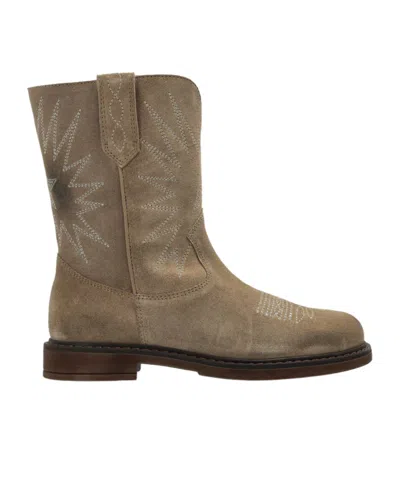 Golden Goose Kids Wish Star Biker Boots In Multi