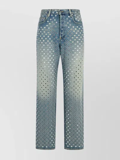 GOLDEN GOOSE 'KIM' DENIM JEANS EYELET DETAILING