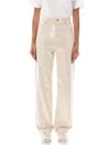 Golden Goose Kim Denim Sequin All-over In Beige