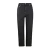 Golden Goose Kim Denim One Washed Trousers With Star Embellishments In Black