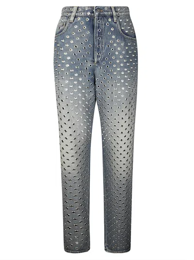 Golden Goose Kim Sand Wash Pant In Blue