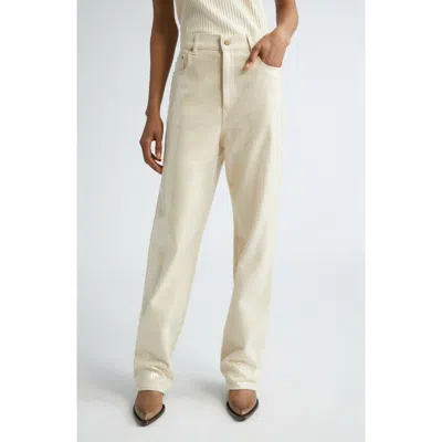 Golden Goose Kim Sequin Five-pocket Pants In Ecru