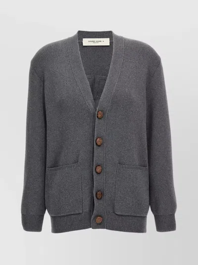 GOLDEN GOOSE KNIT CARDIGAN FEATURING STAR EMBELLISHMENTS