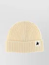 Golden Goose Knit Label Beanie With Turn-up Brim