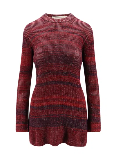 Golden Goose Knitted Multicolor Mini Dress With Stars Detail