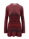 Golden Goose Deluxe Brand Women Knitted Multicolor Mini Dress With Stars Detail