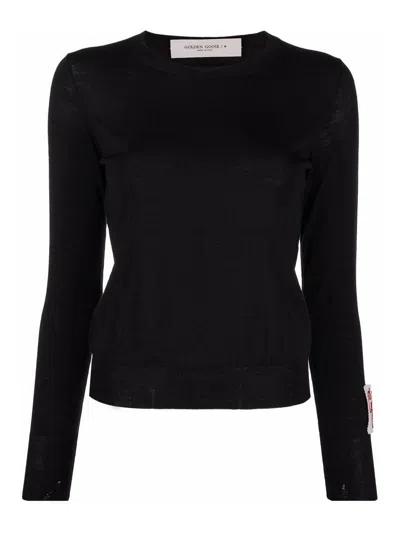 Golden Goose Knitted Pullover In Negro