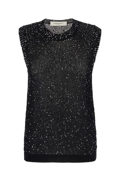 GOLDEN GOOSE GOLDEN GOOSE KNIT TOP WITH SEQUINS