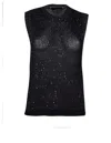 Golden Goose Knitted Vest With Sequins Embell In Black