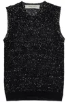 Golden Goose Knitted Vest With Sequins Embell In Black