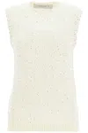 Golden Goose Melyssa Sequin-embellished Knitted Top In Neutrals