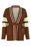 Golden Goose Journey Brown/white Cardigan In Brown