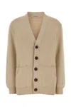 Golden Goose Cardigan Danielle In Misto Cotone Stretch Beige  Donna In Brown