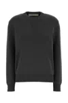 Golden Goose Deluxe Brand Charcoal Stretch Cotton Blend Dany Sweater In Gray