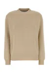 Golden Goose Deluxe Brand Beige Stretch Cotton Blend Dany Sweater In Neutral
