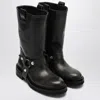 Golden Goose Kurt Boots In Black Leather With Buckle In Multi