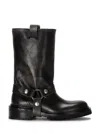 Golden Goose Kurt Boots In Black Leather With Buckle