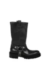 Golden Goose Kurt Boots In Black Leather With Buckle