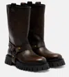 Golden Goose Kurt Chunky Low Heels Ankle Boots In Brown Leather In Brown