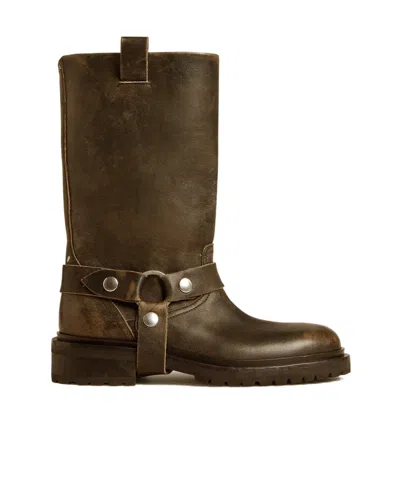 GOLDEN GOOSE GOLDEN GOOSE DELUXE BRAND KURT DISTRESSED EFFECT BOOTS