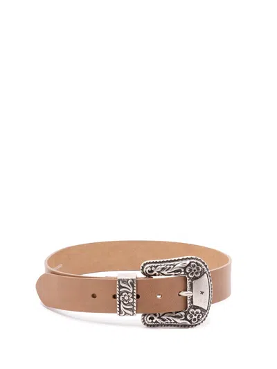 Golden Goose `lace` Belt In Sand
