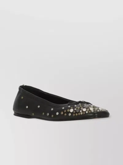 Golden Goose Lace-up Ballet Shoes Bow Detail
