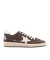 Golden Goose Brown Lace Up Sneakers In Multicolor