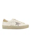 Golden Goose White Leather Hi Star Sneakers In White