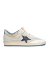 Golden Goose Ballstar Nabuk And Nylon Upper Crack Leather Toe Nylon Tongue Nabuk Star Laminated Heel Leather Spur In Gray