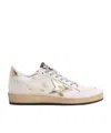 Golden Goose Leather Sneakers With Laminated Star And Heel Detail In Multi