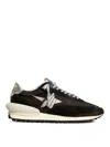 Golden Goose Marathon Sneakers In Nylon With Star Logo In Silver