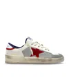 Golden Goose Stardan Leather And Net Upper Suede Toe And Star Laminated Heel Sneakers White