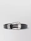 Golden Goose Db Washed Leather Belt Black In Black